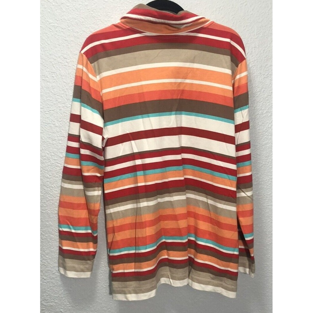 Tommy Bahama Women's Multi Striped Full Zip Sweatshirt Jacket w/Pockets - Size L - Picture 7 of 8